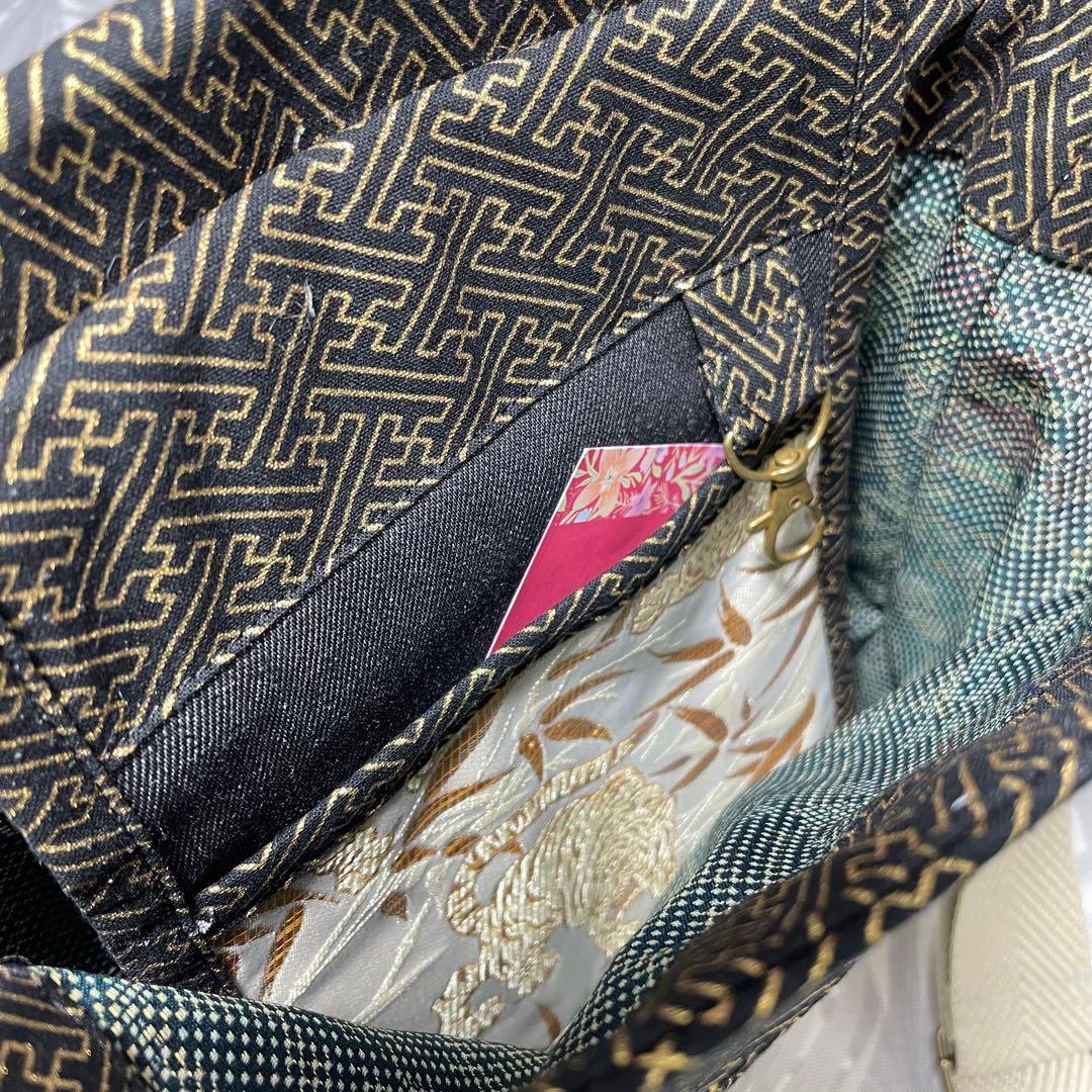 【セール4/30まで】 Lサコッシュ　金襴　四神【白虎】邪気を払い身を守る