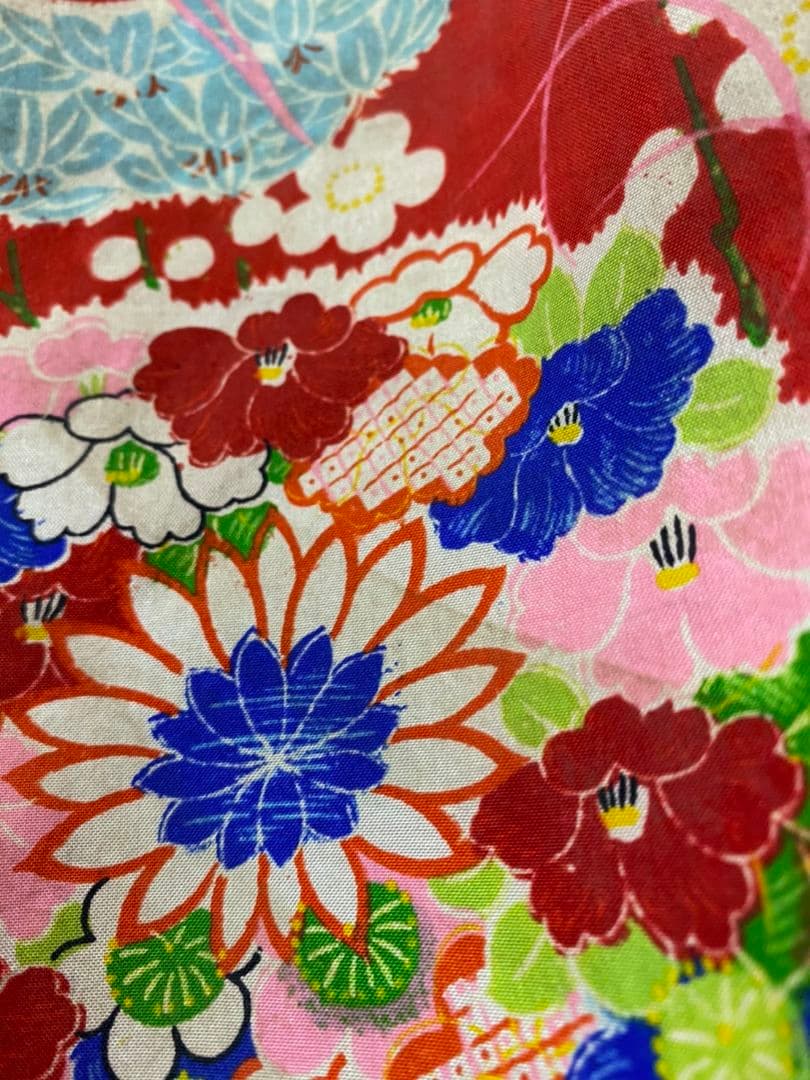 No.300アンティーク子供着物正絹3歳用着丈81センチ裄丈40センチ