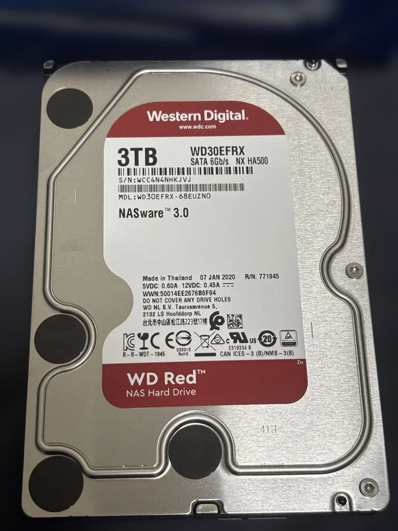 WD Red 3TB WD30EFRX 2台セット