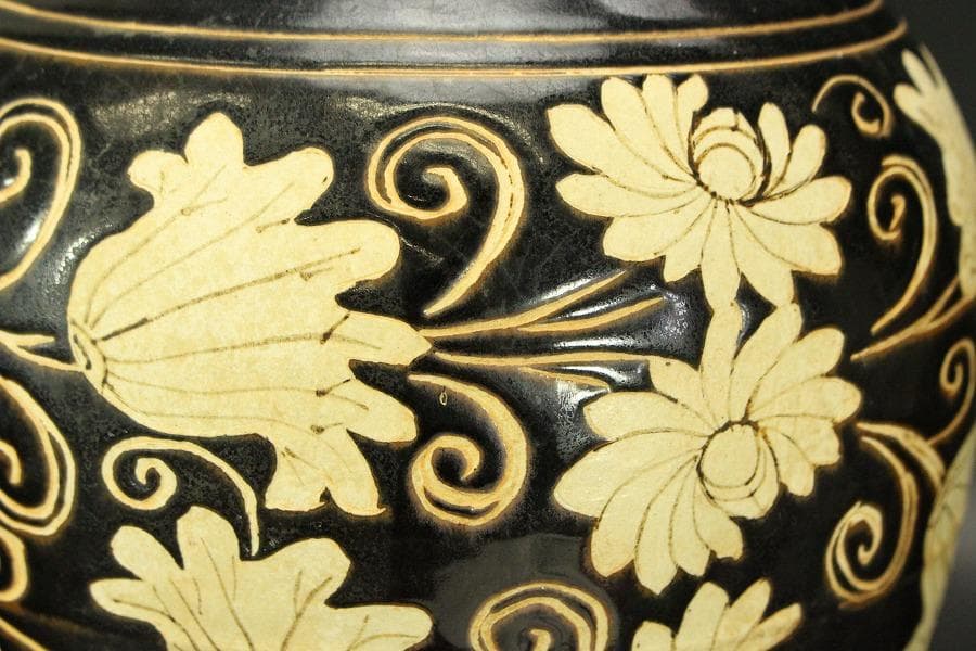 中国美術 纏枝花紋 瓶(P126)