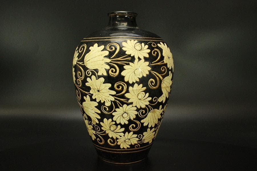 中国美術 纏枝花紋 瓶(P126)