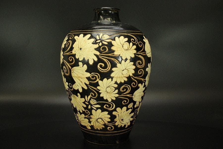 中国美術 纏枝花紋 瓶(P126)