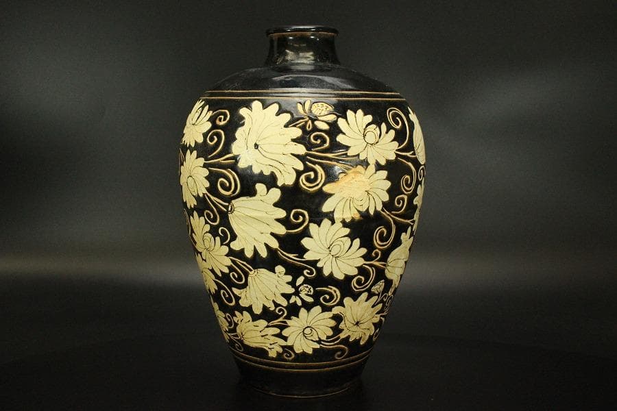 中国美術 纏枝花紋 瓶(P126)