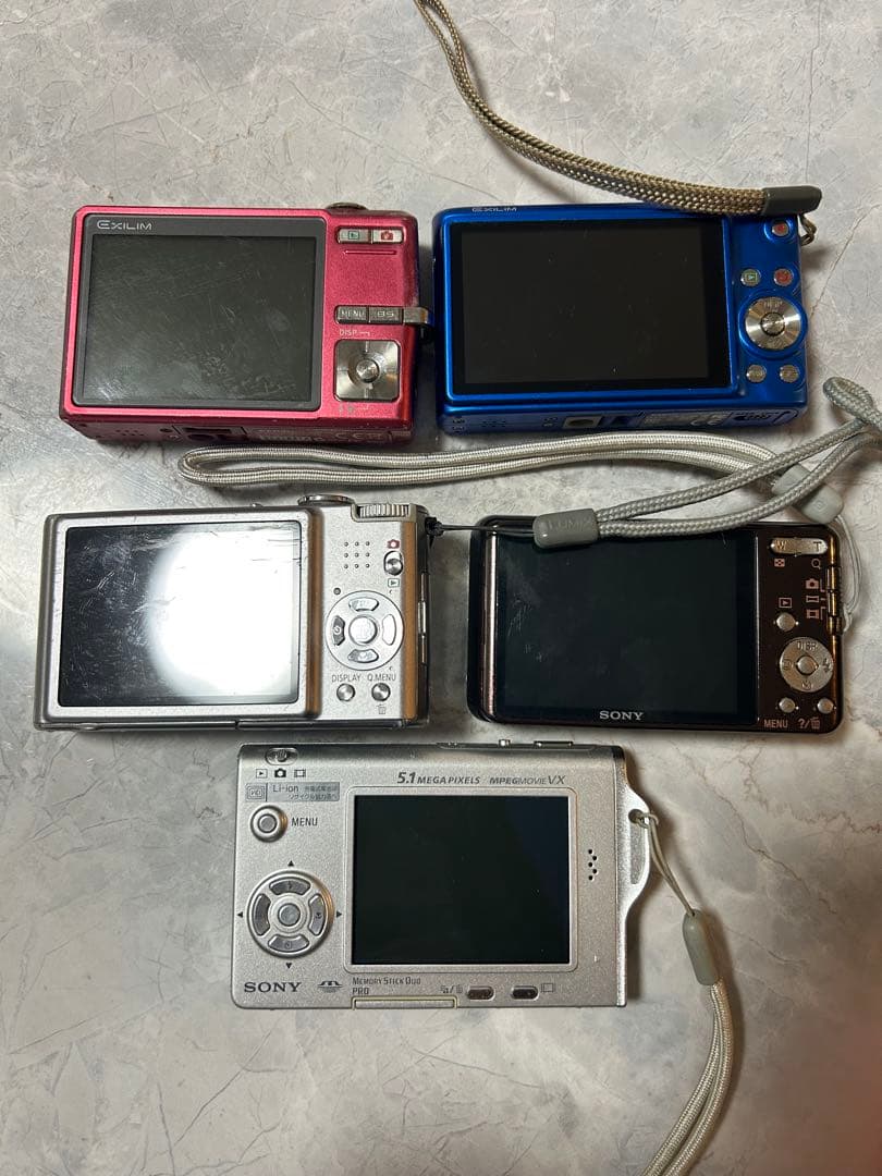 コンパクトデジカメ5台まとめ売り（ジャンク品）