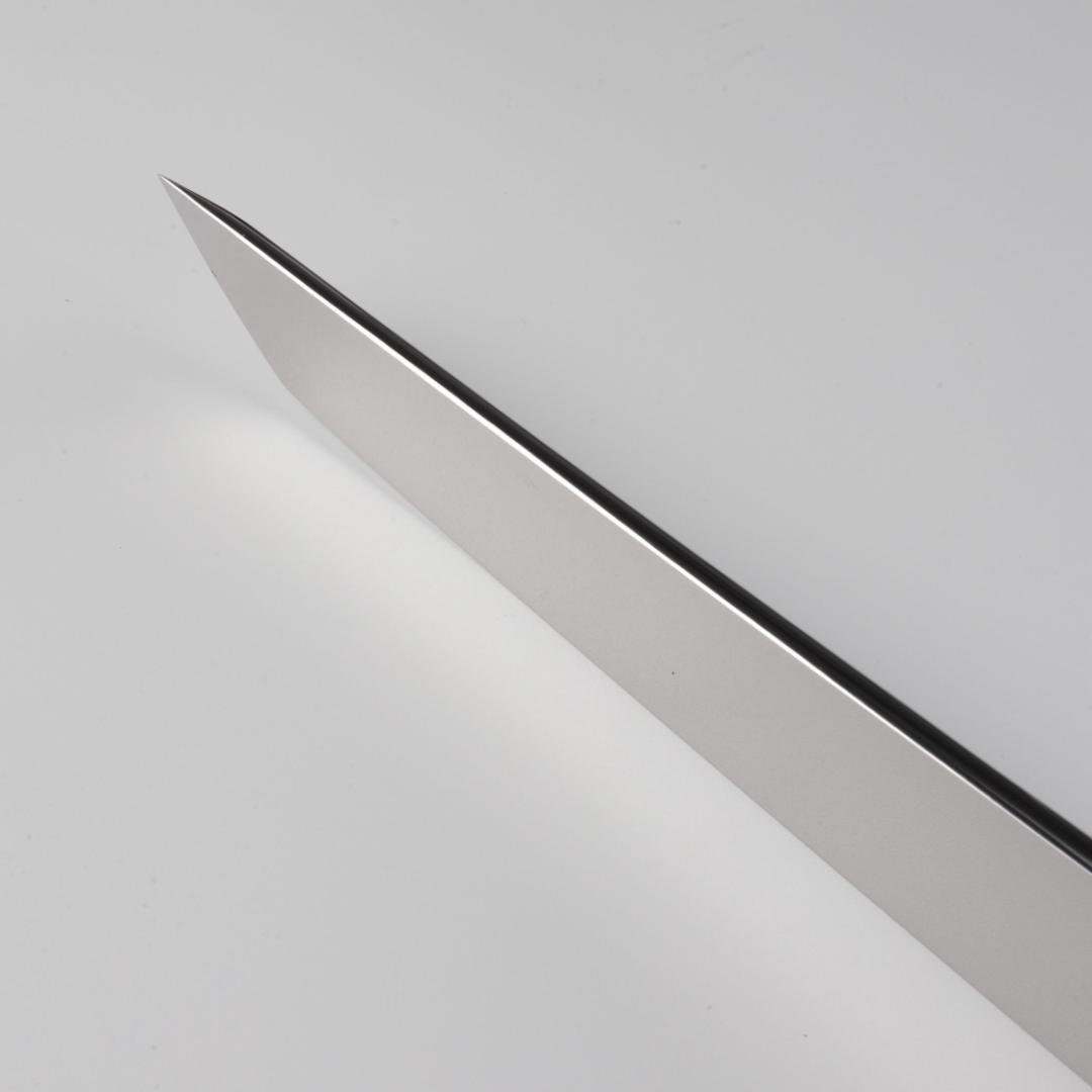 梵静刃物マグロ包丁 刃渡二尺 鏡面仕上げ 刺身包丁 反りスネークウッド柄 鞘付き