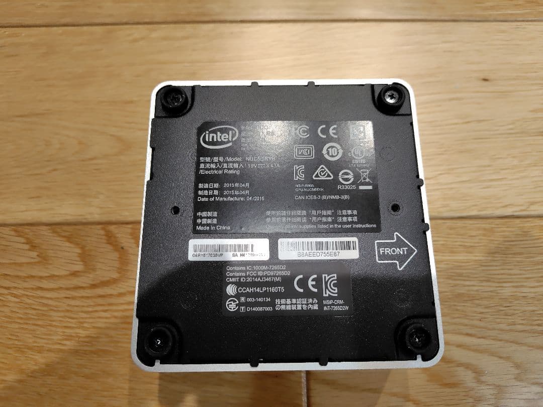 Intel NUC5i5RYH メモリ8GB SSD・OS無 キーボード付
