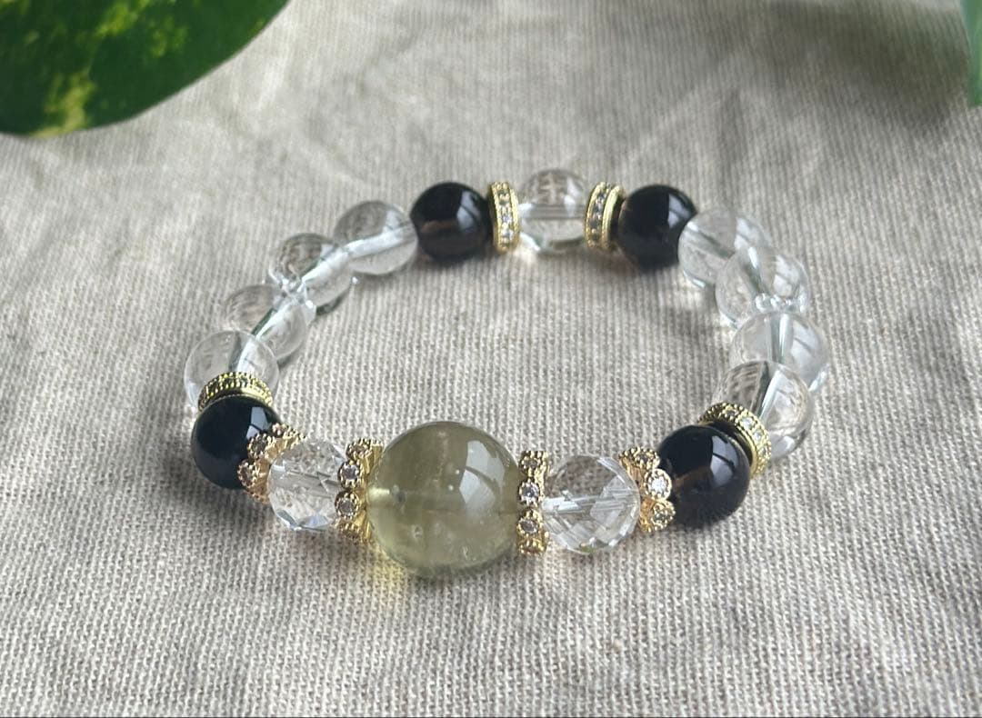 【高品質】リビアングラス １５mmブレスレット 内径16cm