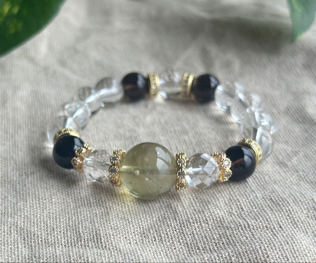 【高品質】リビアングラス １５mmブレスレット 内径16cm