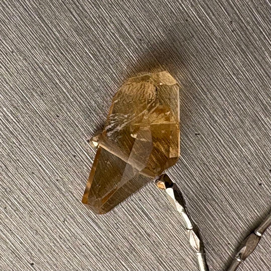 ローマングラス　シトリン　カレンシルバーブレスレット