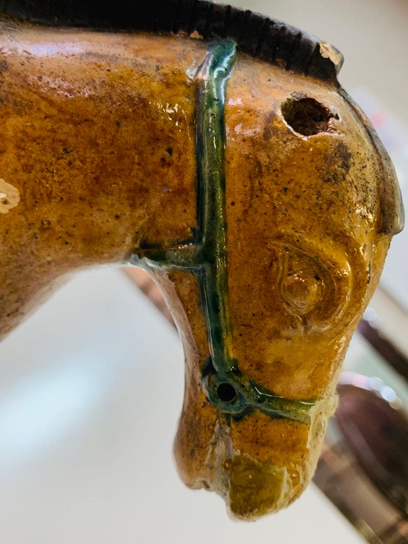 中国唐時代三彩馬像