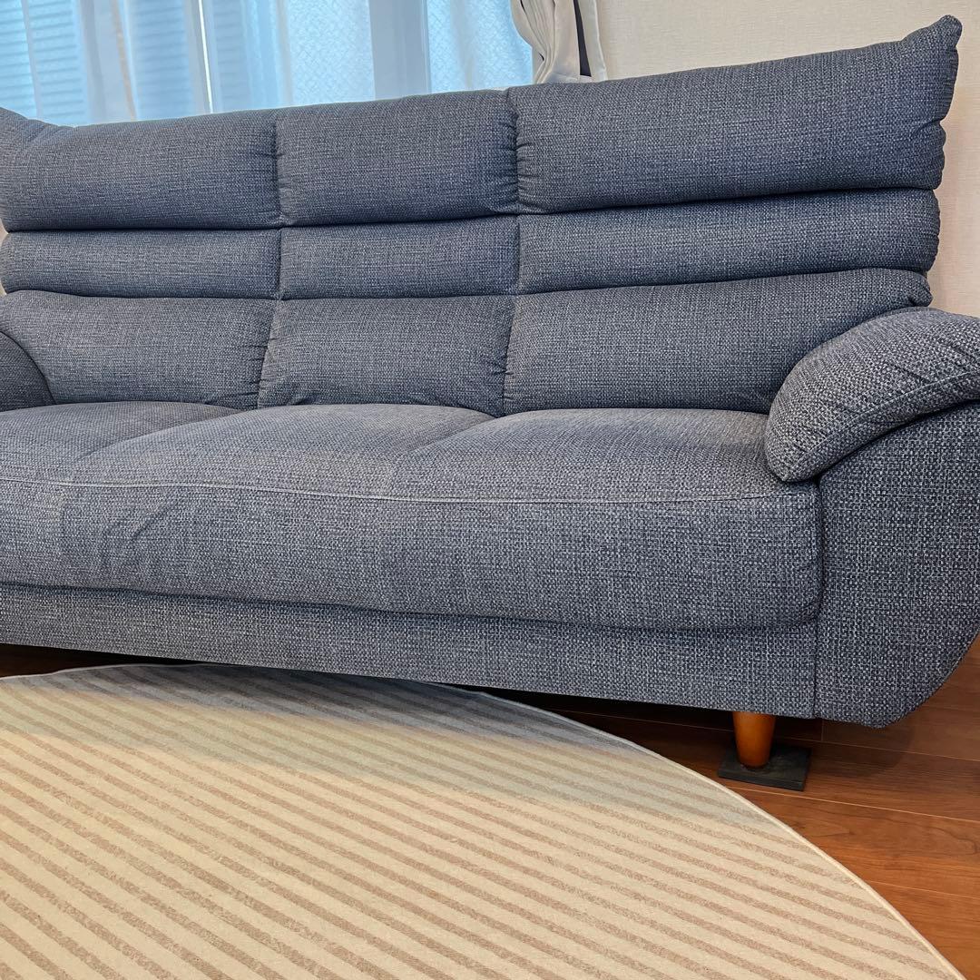 3人掛ソファ シアン　東京インテリア　ネイビー