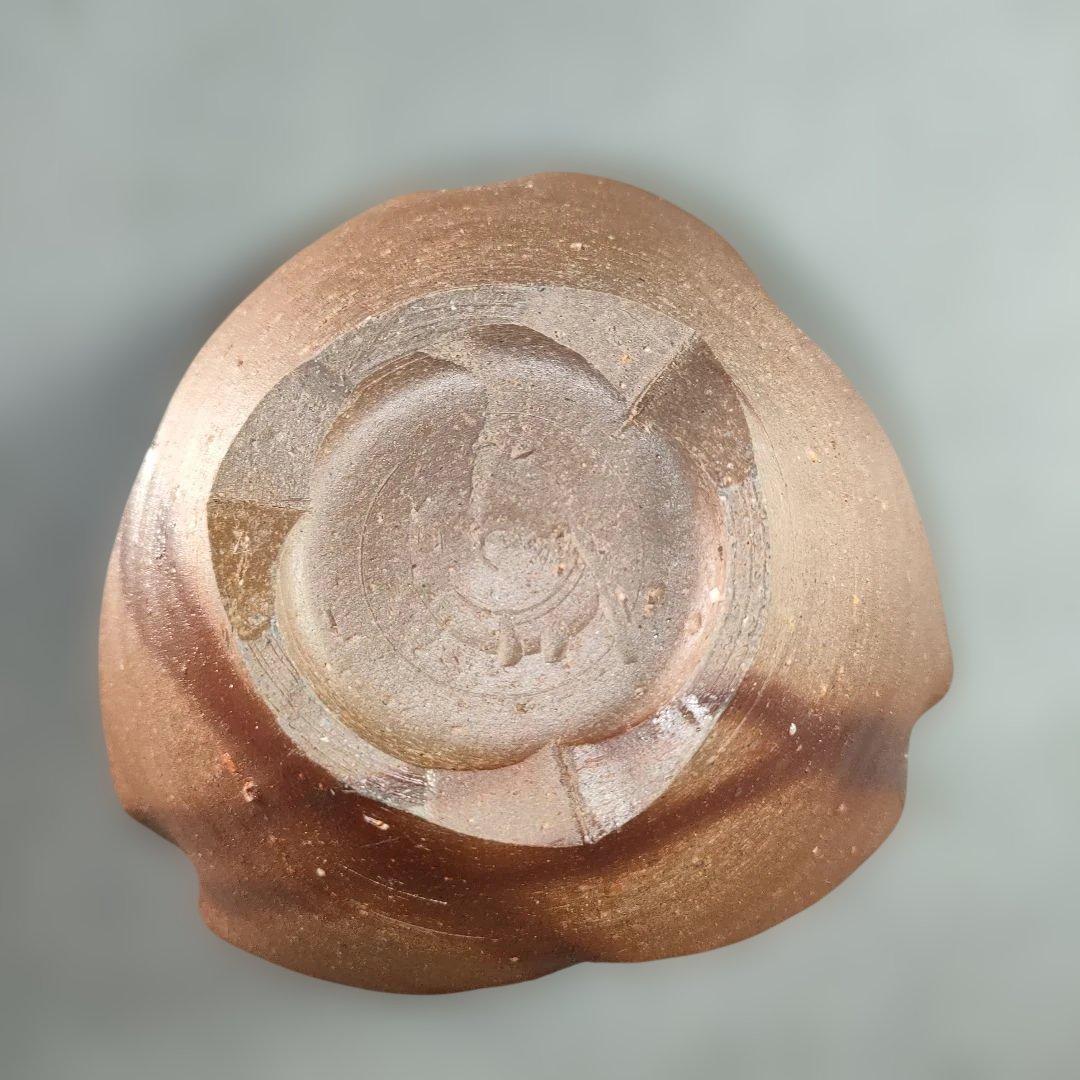 A1342-4/備前焼/閑谷窯/目澤孝 作/備前割山椒向付5客/飾鉢/菓子鉢/