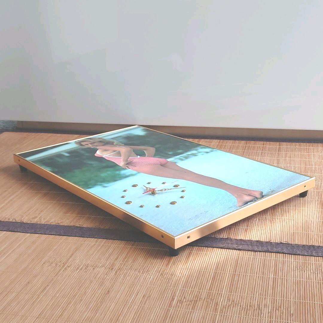 1970年代　プロゴルファー　ローラーボー　水着　パネル時計