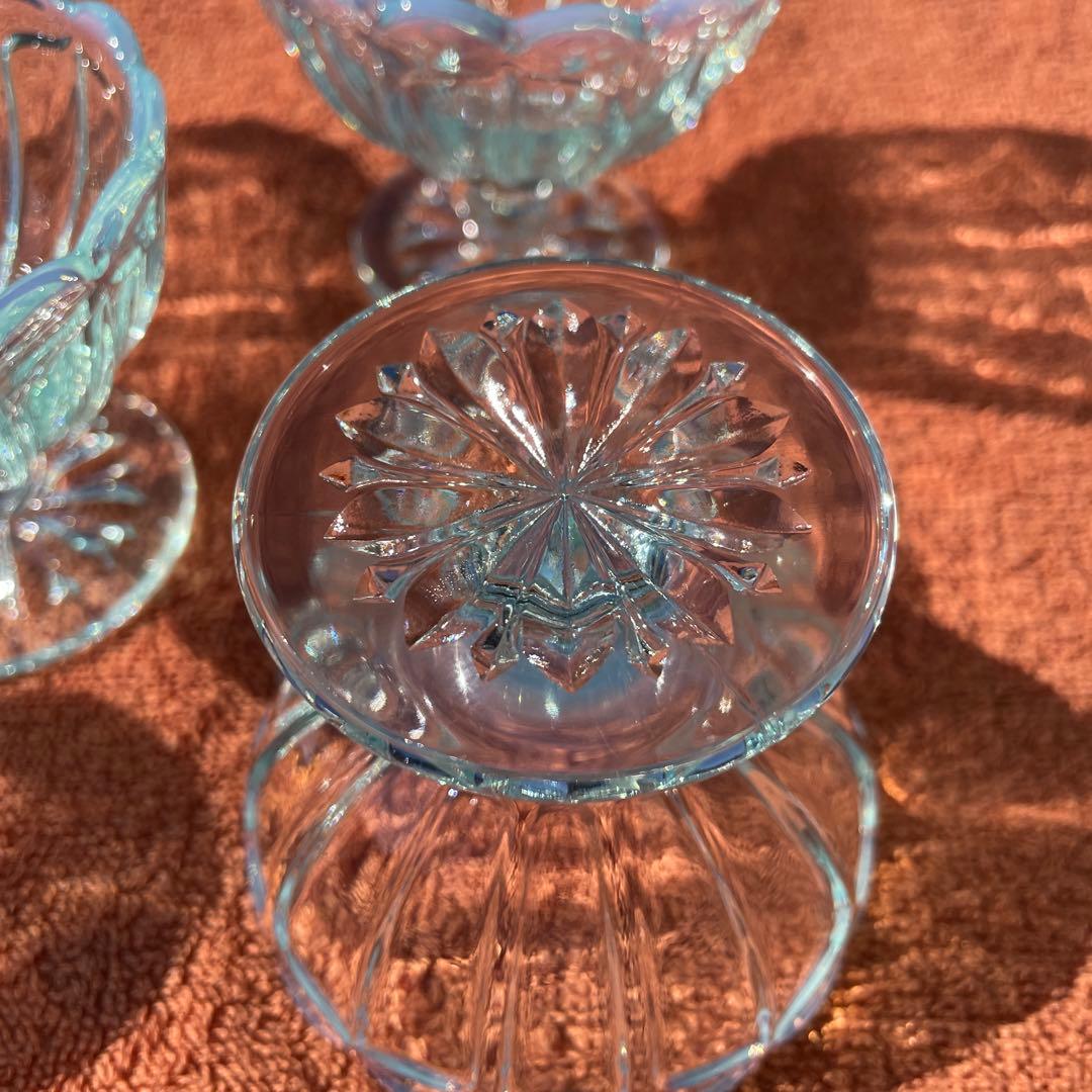 廣田硝子 雪の花　フラッペ レトロモダン 5客　新品未使用