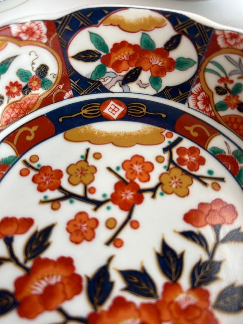 前畑陶器 庫山窯 古伊万里 中鉢揃 5枚セット 和食器 色絵 煮物鉢 赤絵