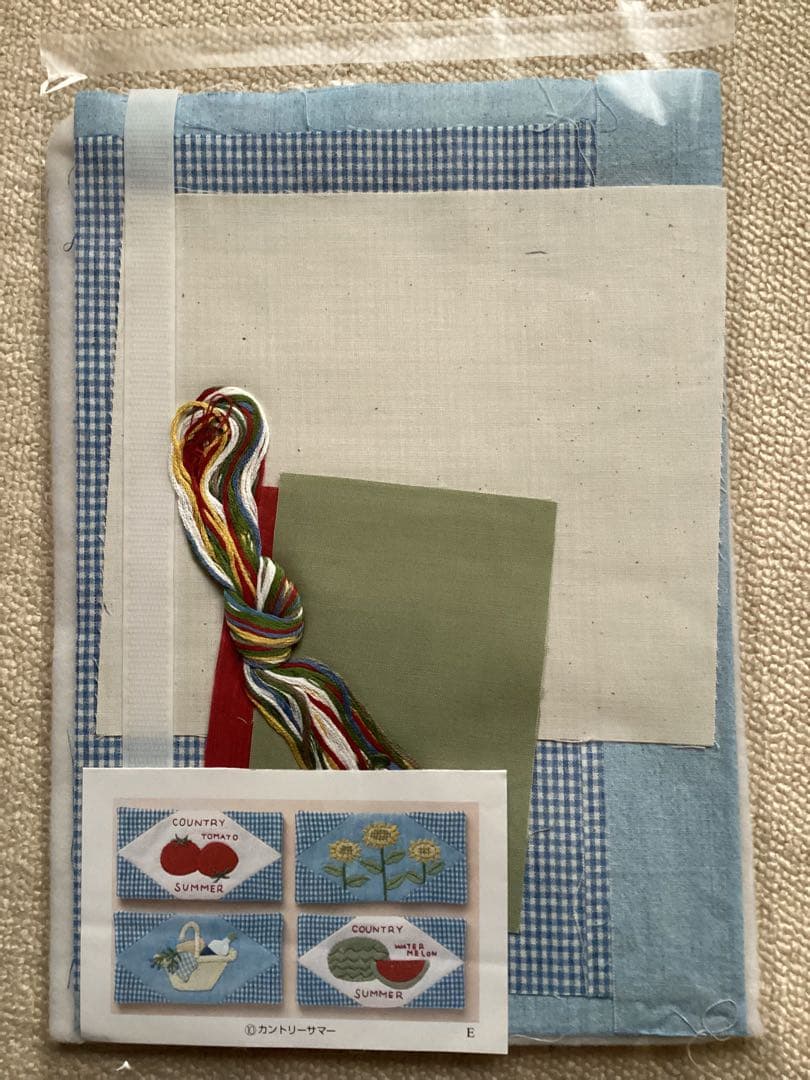 コットンアップリケのカレンダーの会　12カ月分＋カレンダーベース