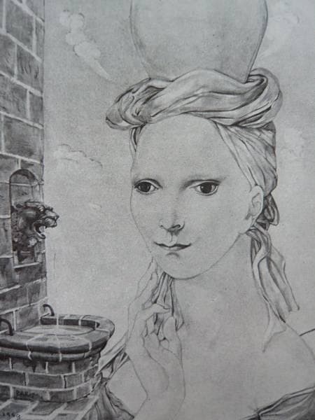 藤田嗣治　水を汲む女　画集より　状態良好　新品額付、絵画