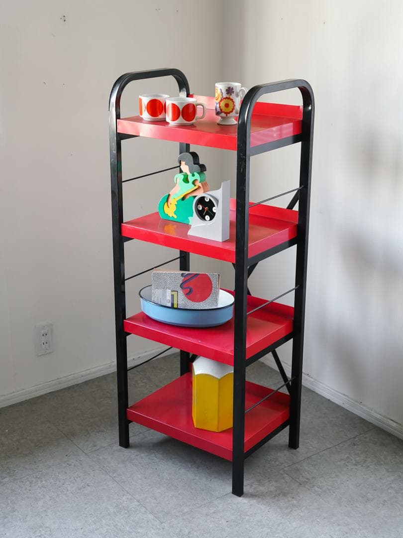 ヴィンテージ 日産 \"PIT WORK\" スチールメタルラック 非売品 什器