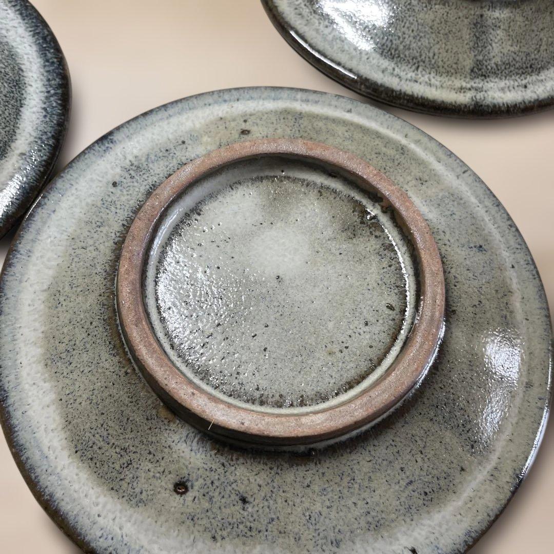 丹波　名工　生田和孝　白釉銘々皿　5枚　共箱