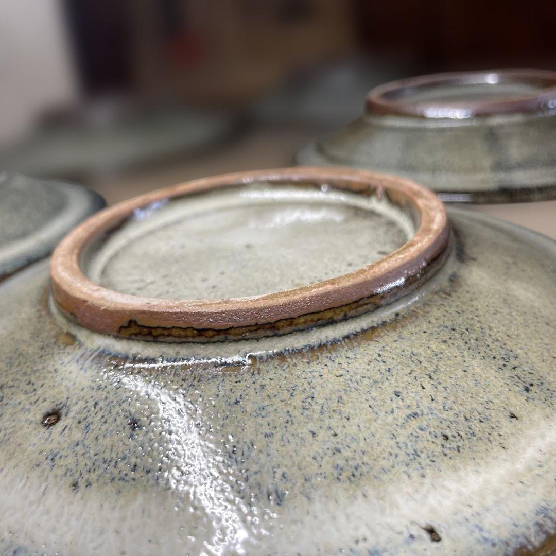 丹波　名工　生田和孝　白釉銘々皿　5枚　共箱