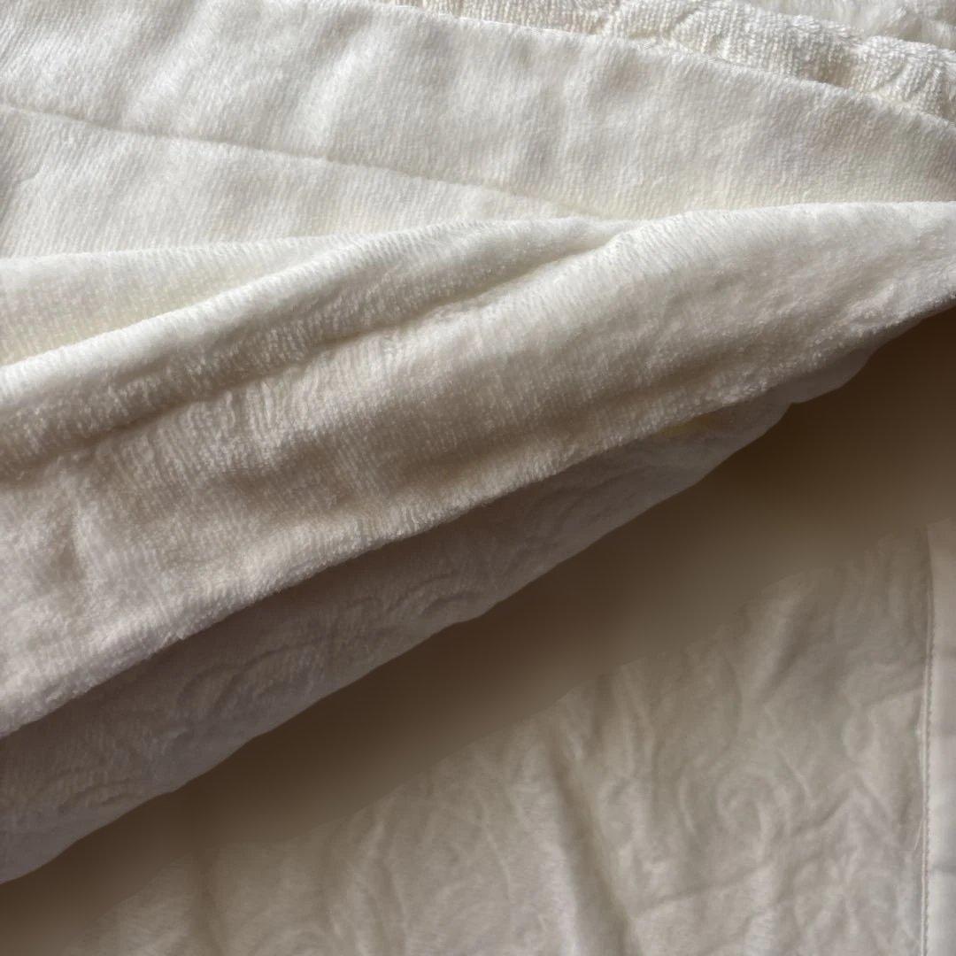 未使用　西川　シングル高級綿毛布140cm×200cm 白色　日本製