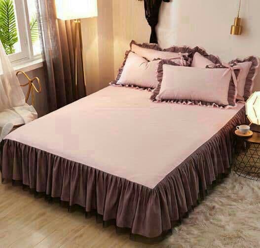 柔らかい ベッドスカート 枕カバーy~2