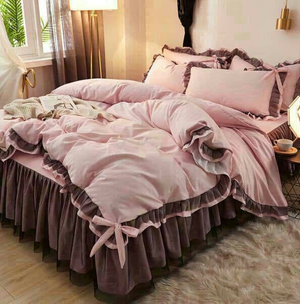 柔らかい ベッドスカート 枕カバーy~2