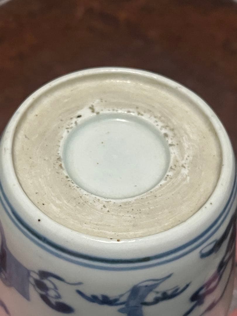 モダンデザイン　古伊万里　蕎麦猪口　散らし　無傷完品　大振り　松竹梅　柿右衛門