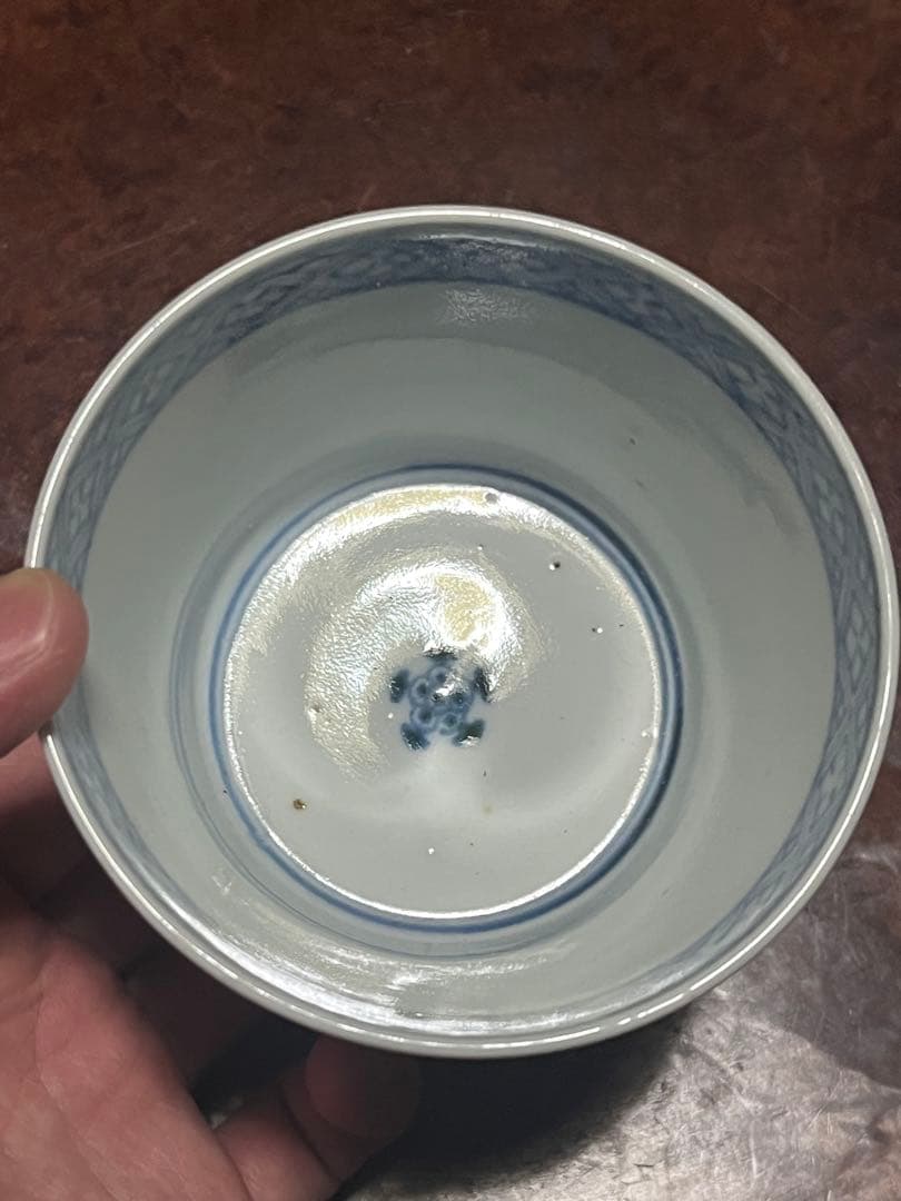 モダンデザイン　古伊万里　蕎麦猪口　散らし　無傷完品　大振り　松竹梅　柿右衛門