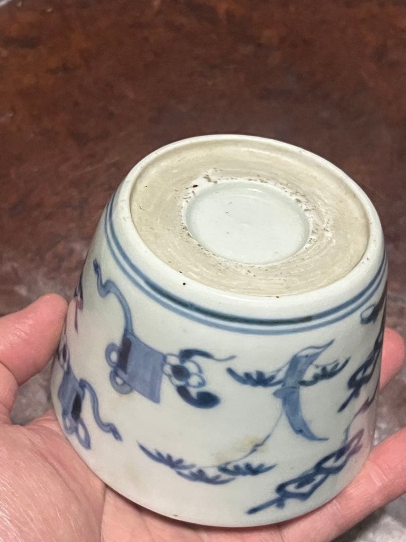 モダンデザイン　古伊万里　蕎麦猪口　散らし　無傷完品　大振り　松竹梅　柿右衛門