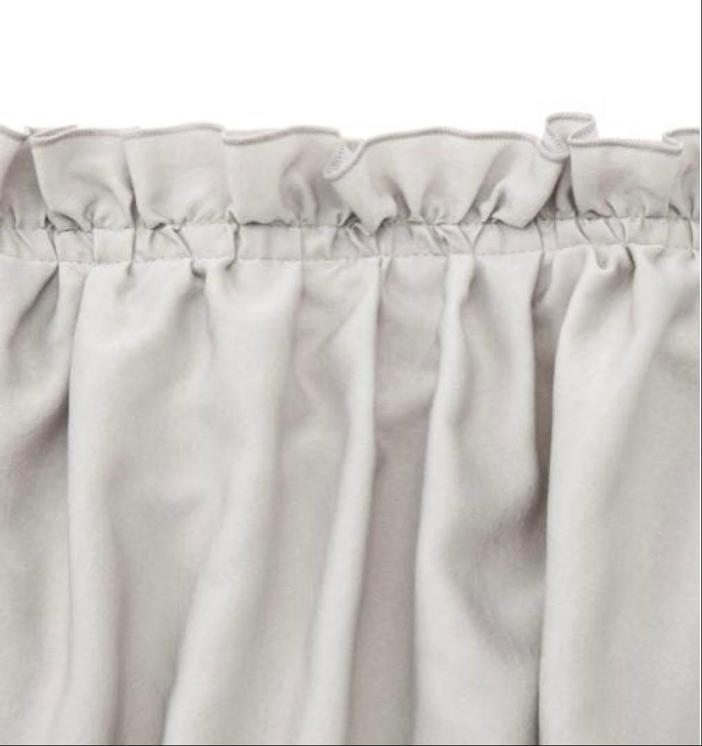 【値下げ】Francfranc サテンフリルドレープカーテングレー ※2枚