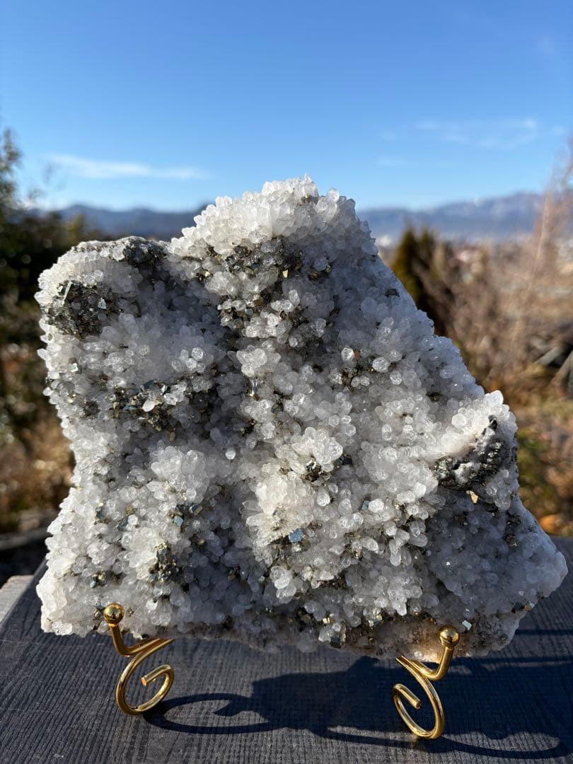 ❤️ 買い得　銅と共生　水晶　0.8kg 可愛い　キラキラ　クラスター 屏風