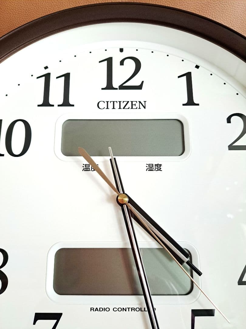 CITIZEN 電波掛時計 温湿度表示・カレンダー表示付き新品