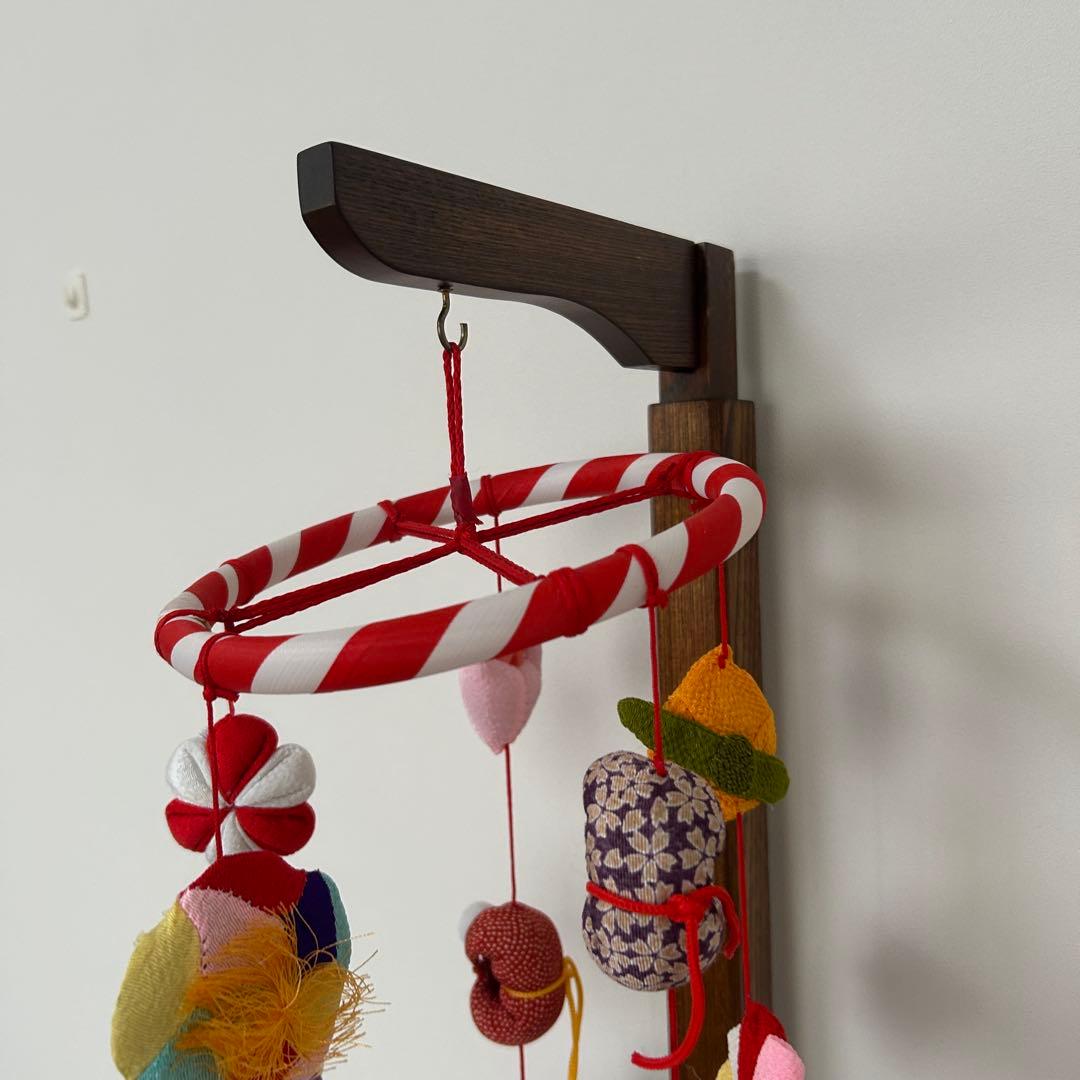 ひな祭り飾り 木製スタンド付き 吊るし雛 吊るし飾り 縮緬細工