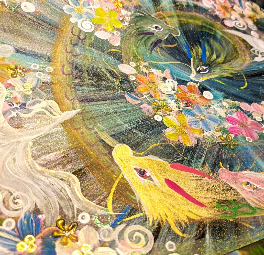 開運絵画　❀龍渦　幸せの渦　双子　エネルギーワールド❀源様