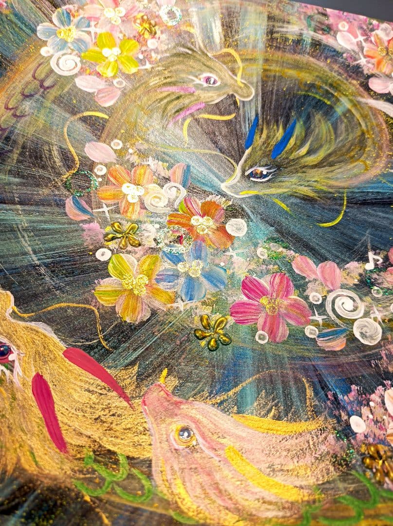 開運絵画　❀龍渦　幸せの渦　双子　エネルギーワールド❀源様