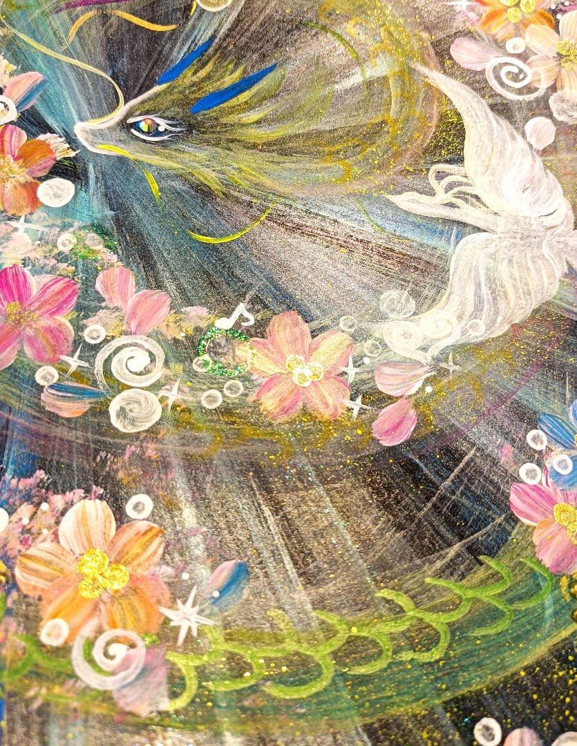 開運絵画　❀龍渦　幸せの渦　双子　エネルギーワールド❀源様