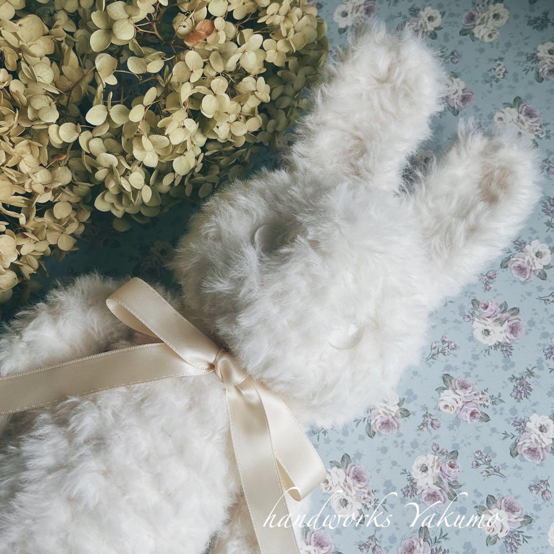 sample うさぎ　あみぐるみ　ぬいぐるみ　白　毛糸　ふわふわ　オリジナル