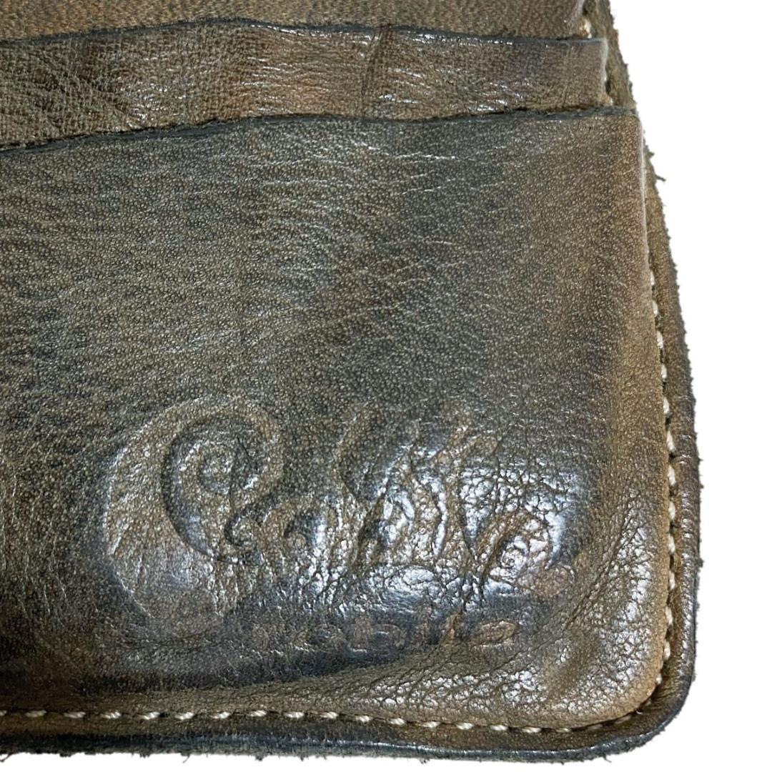 ■送無■未使用【robita】メッシュレザーロングウォレット 長財布 本革 箱付