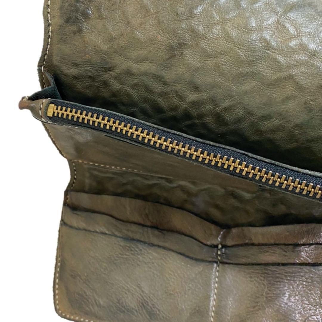 ■送無■未使用【robita】メッシュレザーロングウォレット 長財布 本革 箱付