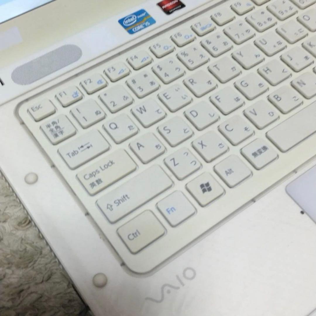 VAIO白ノートパソコン✨windows11大容量i5すぐ使えるカメラオフィス付