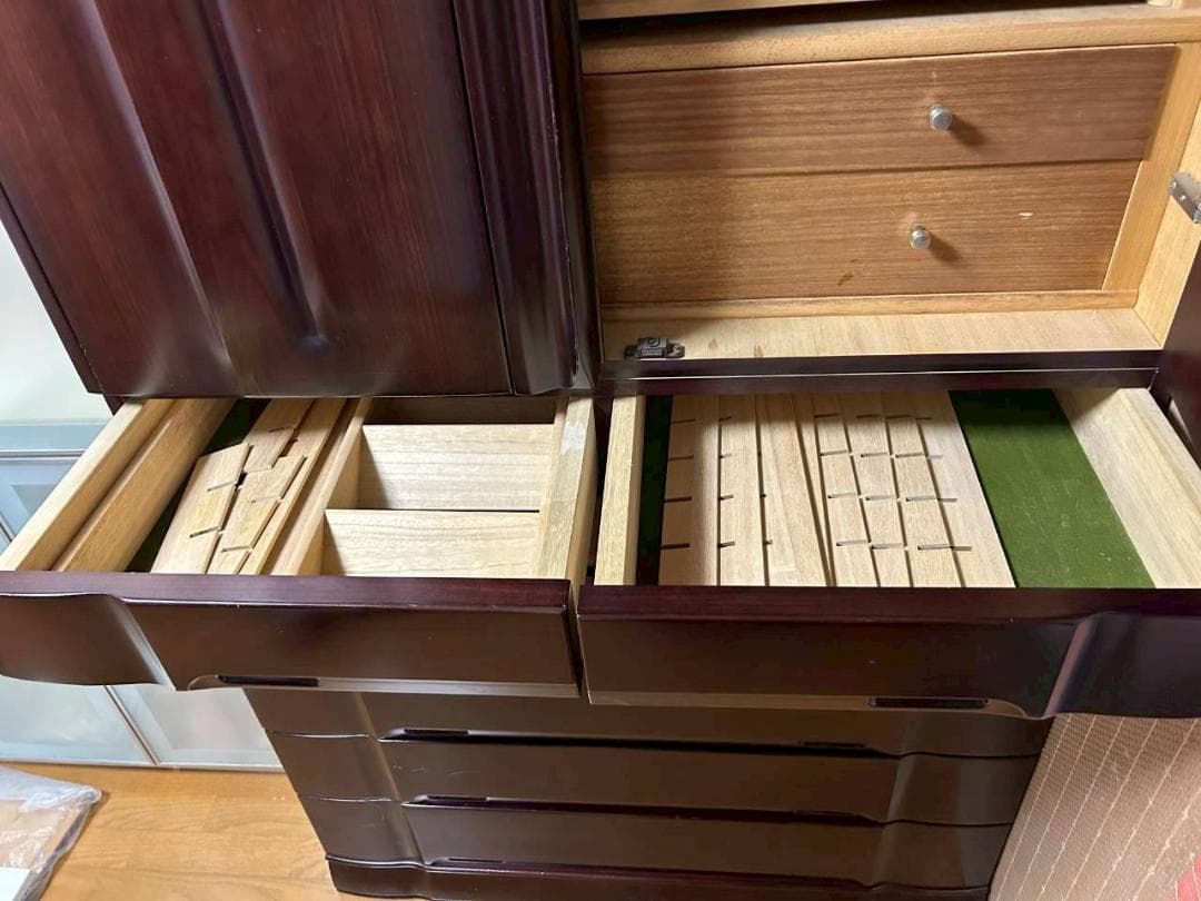 【残り数日】婚礼家具　桐和ダンス、整理ダンス 出し送料25,400円込