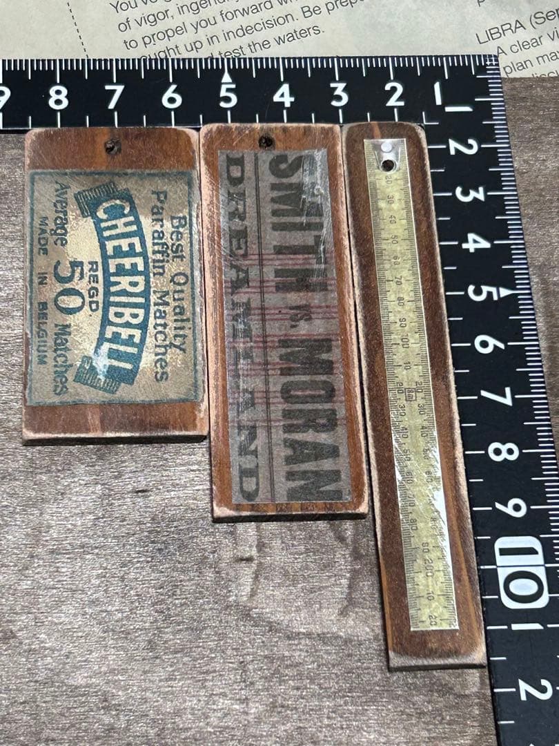 ウッドタグ定規マッチ箱ラベルなどNo.769