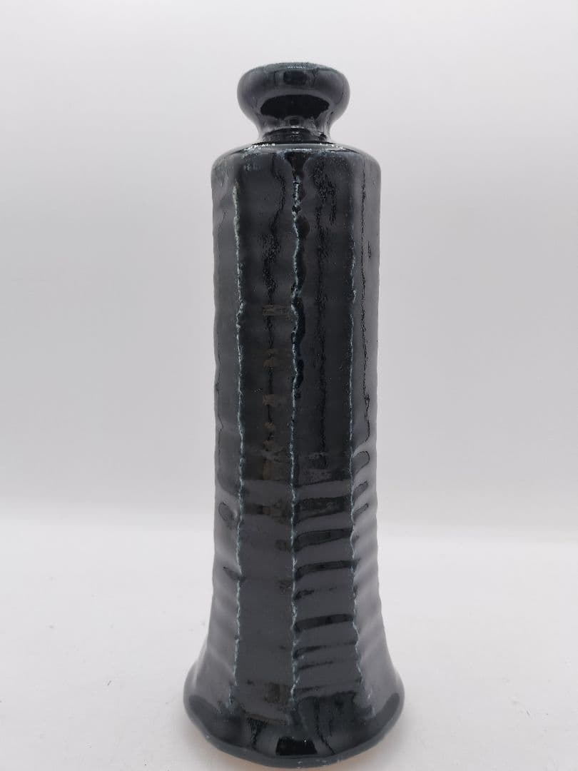 c607 花入 会寧窯変 面取 志堂 朴富元 木箱 茶道具 古物