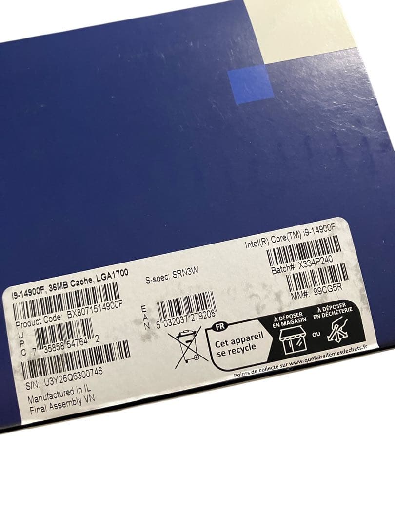 未使用！ intel Core i9-14900F LGA1700 36MG