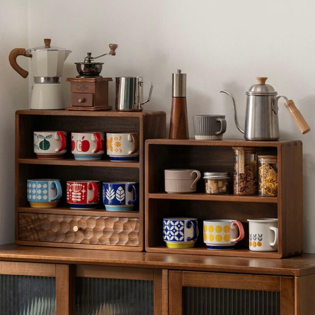 【赤字覚悟の大幅値下げ中‼️】無垢材卓上調味料ラック