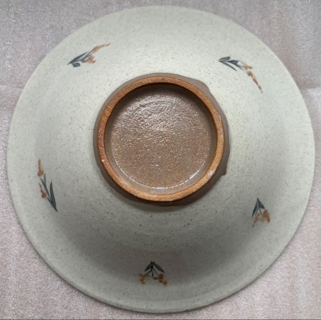 樋口早苗　深皿　鳥獣戯画風デザイン　21.5cm（7寸）　新品未使用