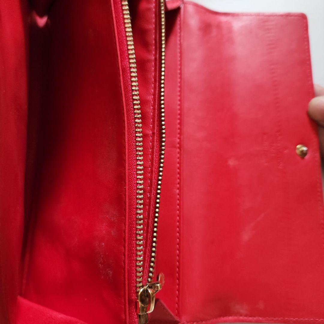 ルイヴィトン　財布　ポルトフォイユサラ　モノグラム　エナメル　レッド