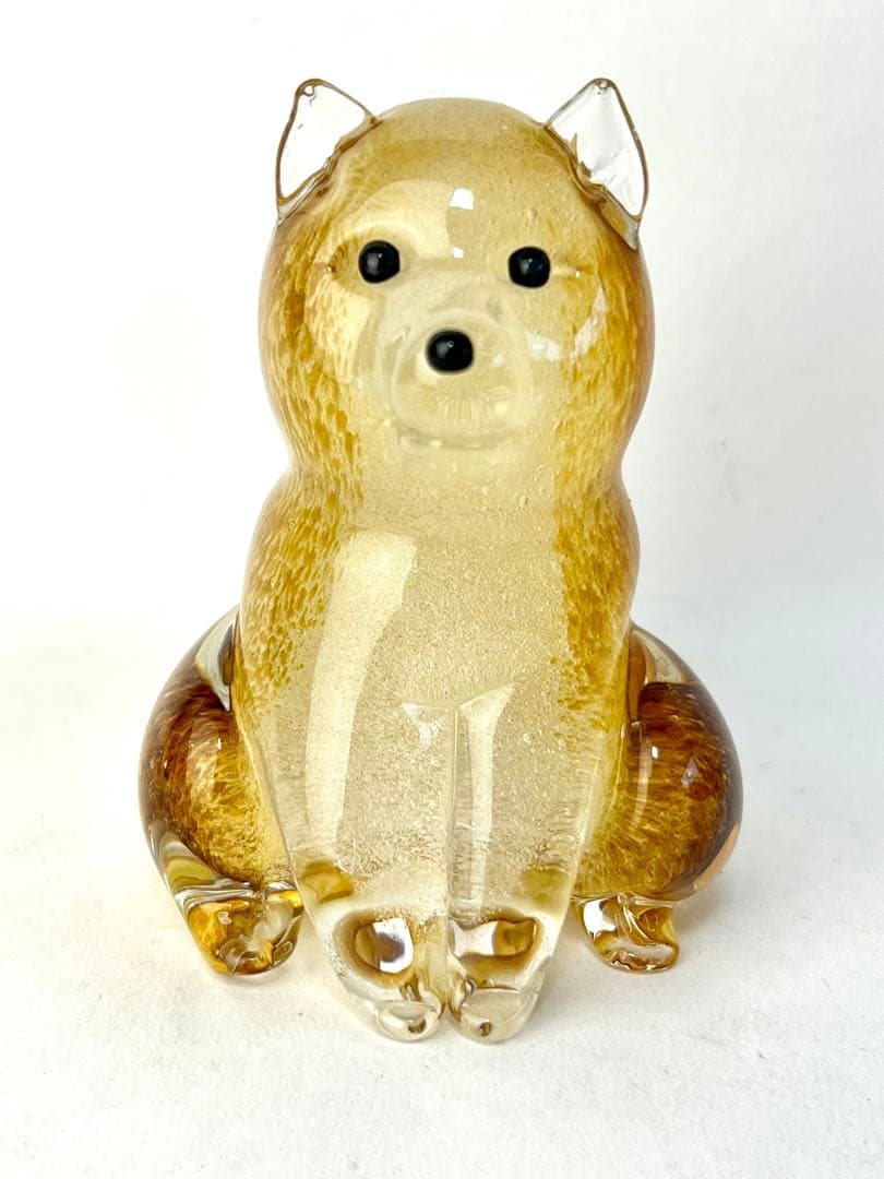 ガラス 犬 戌 柴犬 作家さん手作り