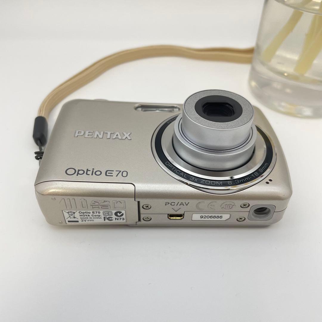 美品✨PENTAX Optio E70✨動作確認済 スマホ転送OK 単三電池♪